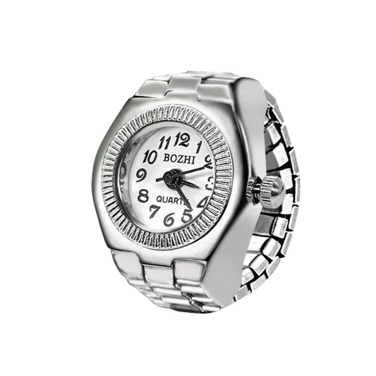 Silver Chrono Ring | White