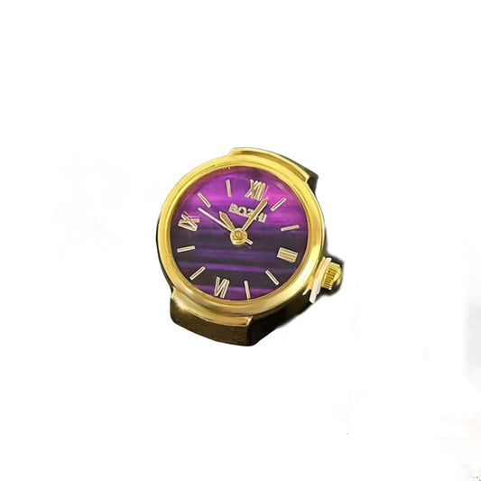 Gold Roman Chrono Ring | Purple