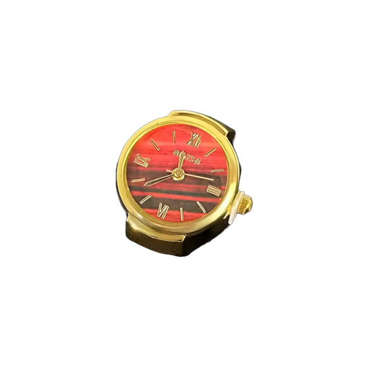 Gold Roman Chrono Ring | Red